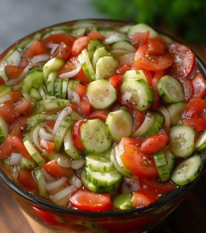 Cucumber Tomato Onion Salad