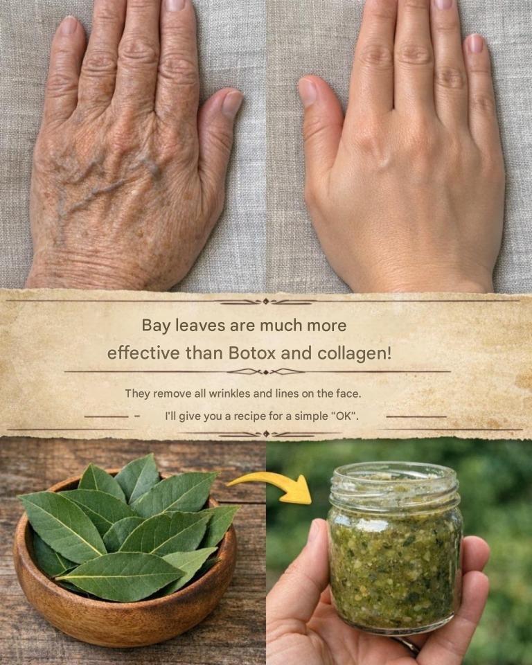 Bay leaves are much more effective than Botox and collagen! They eliminate all wrinkles and fine lines. You have to say something so I can keep receiving my prescriptions.