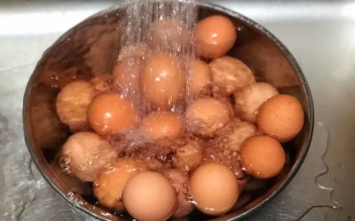 When boiling Easter eggs: What is added to the water so they don’t crack and peel easily?