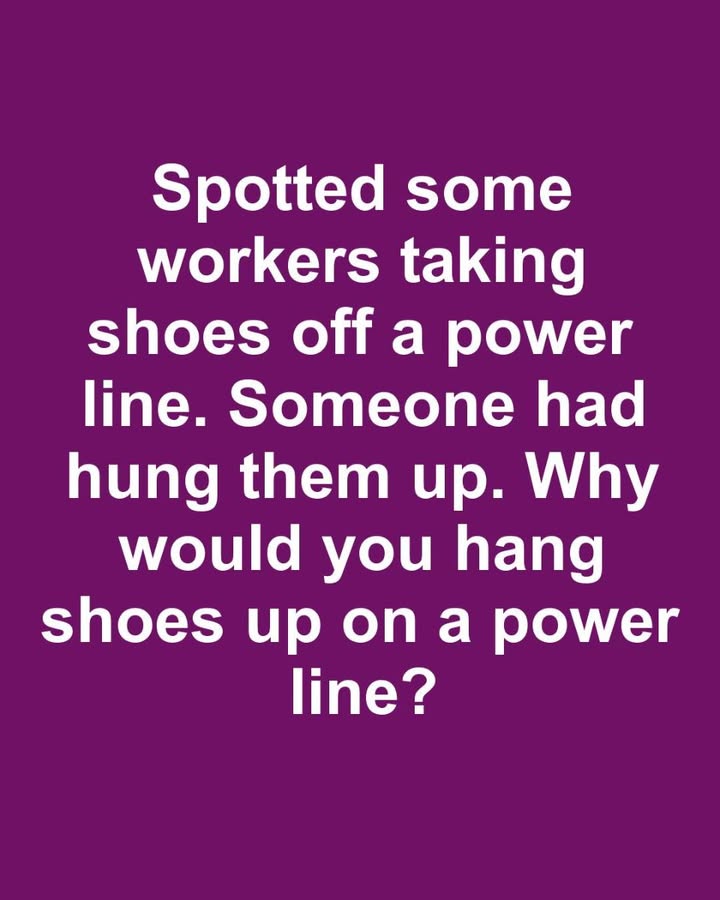 The curious sight of shoes hanging from power lines