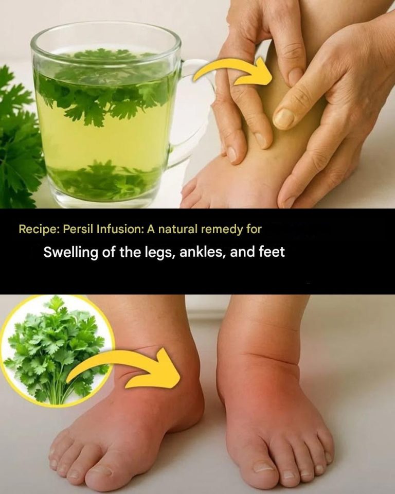 Parsley infusion: a natural remedy for swelling in the legs, ankles and feet.