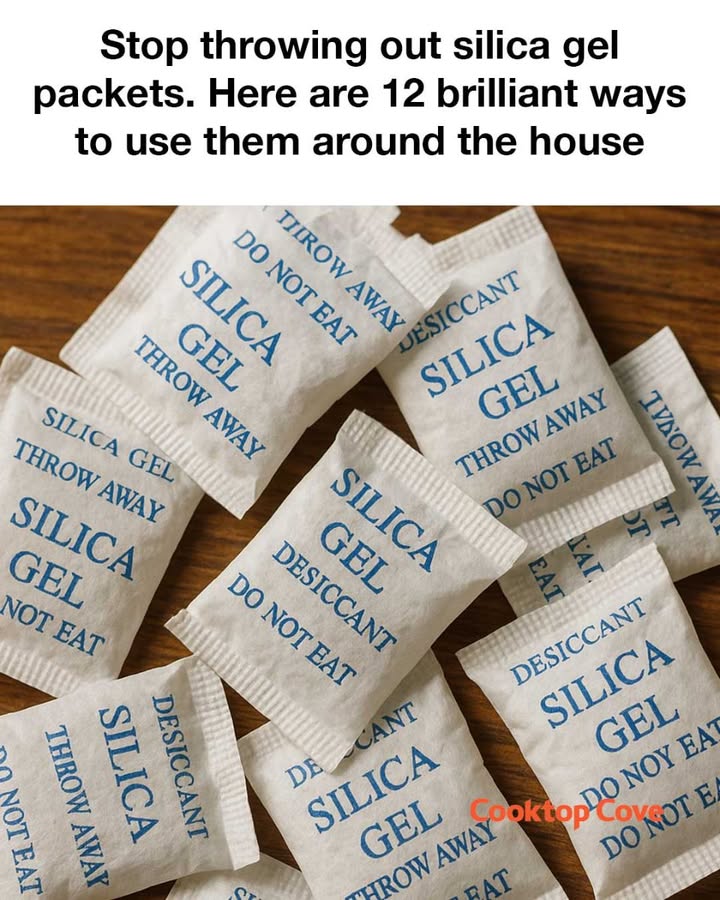 Stop throwing out silica gel packets. Here are 12 brilliant ways to use them around the house