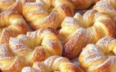 Sugar Twisted Puff Pastry Rolls