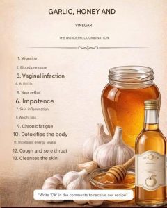 Garlic, honey, and apple cider vinegar: benefits and recipe