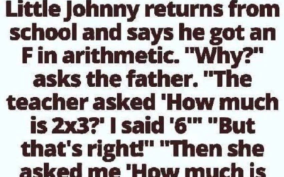 Little Johnny gets an F in math Check 1st comment